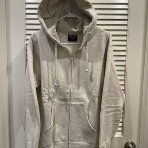 Zip-Up Hoodie Sweatshirt - Light Heather Gray